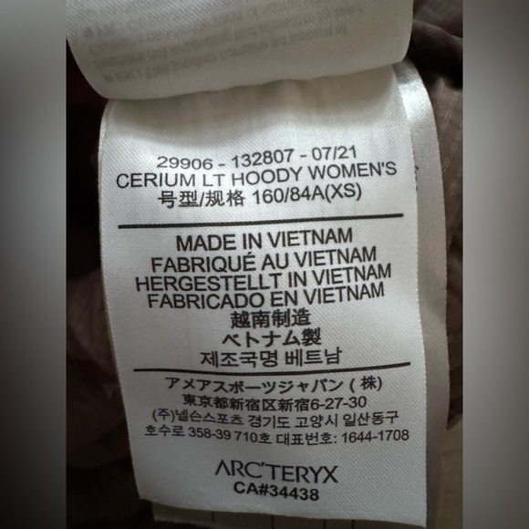 ARC’TERYX CERIUM LT hoody  down puffer XS 850fill goose - Picture 8 of 9